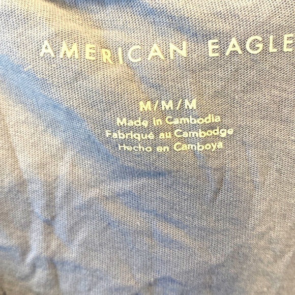 American Eagle Short Sleeve Crew Neck Cropped T-Shirt Phases of the Moon Medium - Picture 3 of 5